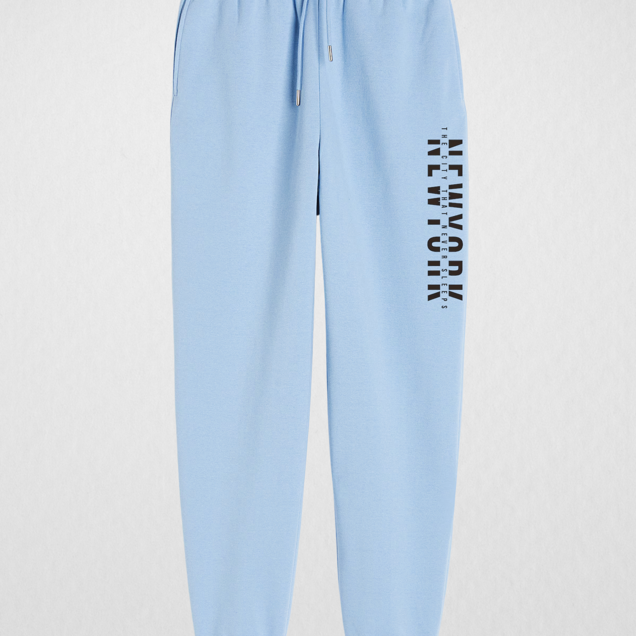 Sky blue Printed Sweatpants Warm & Comfortable Fleece (3517)
