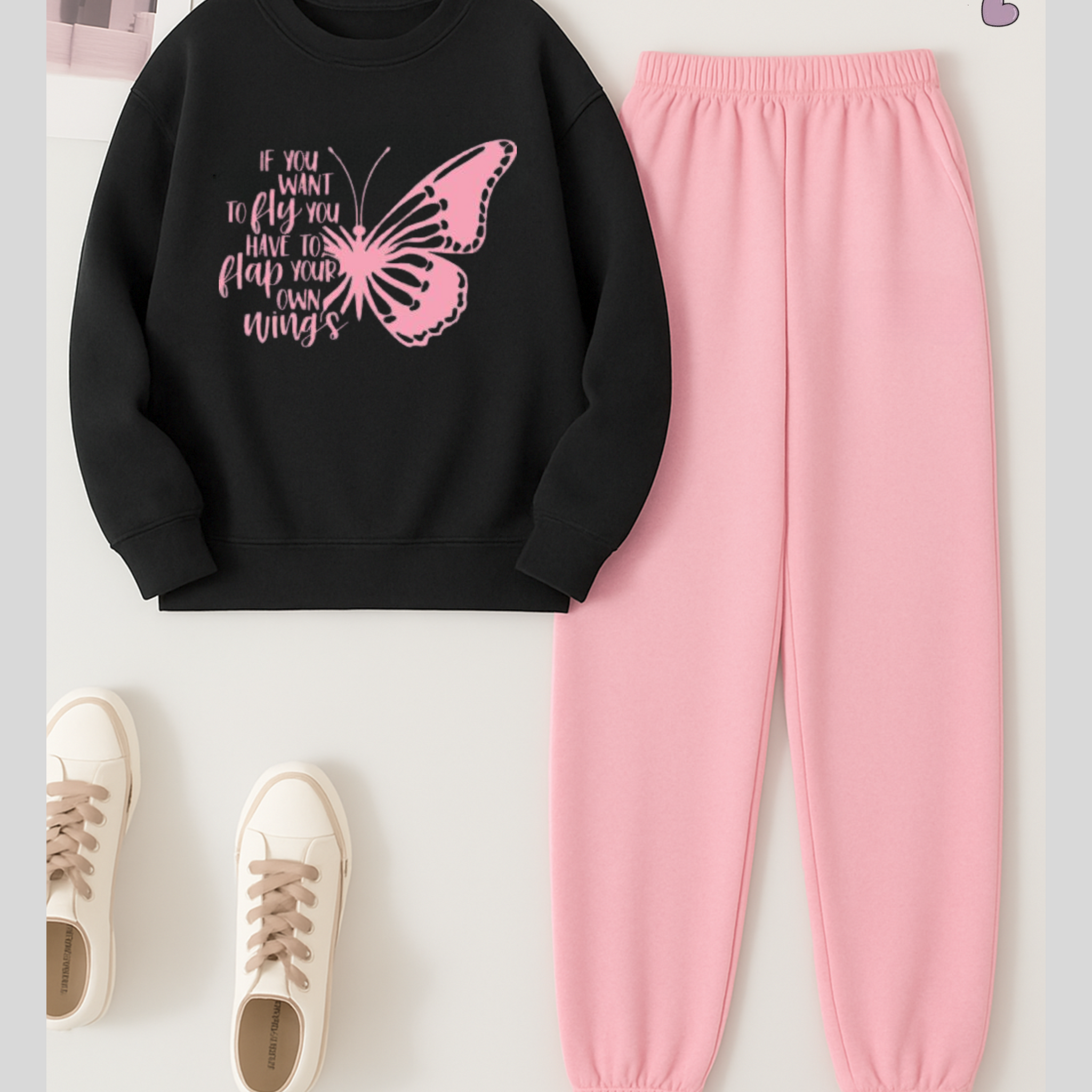 2 Pcs Butterfly Winter TrackSuit (Code 3632)