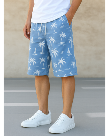 Men’s Palm Digital Printed Shorts – Soft & Comfortable (3318)