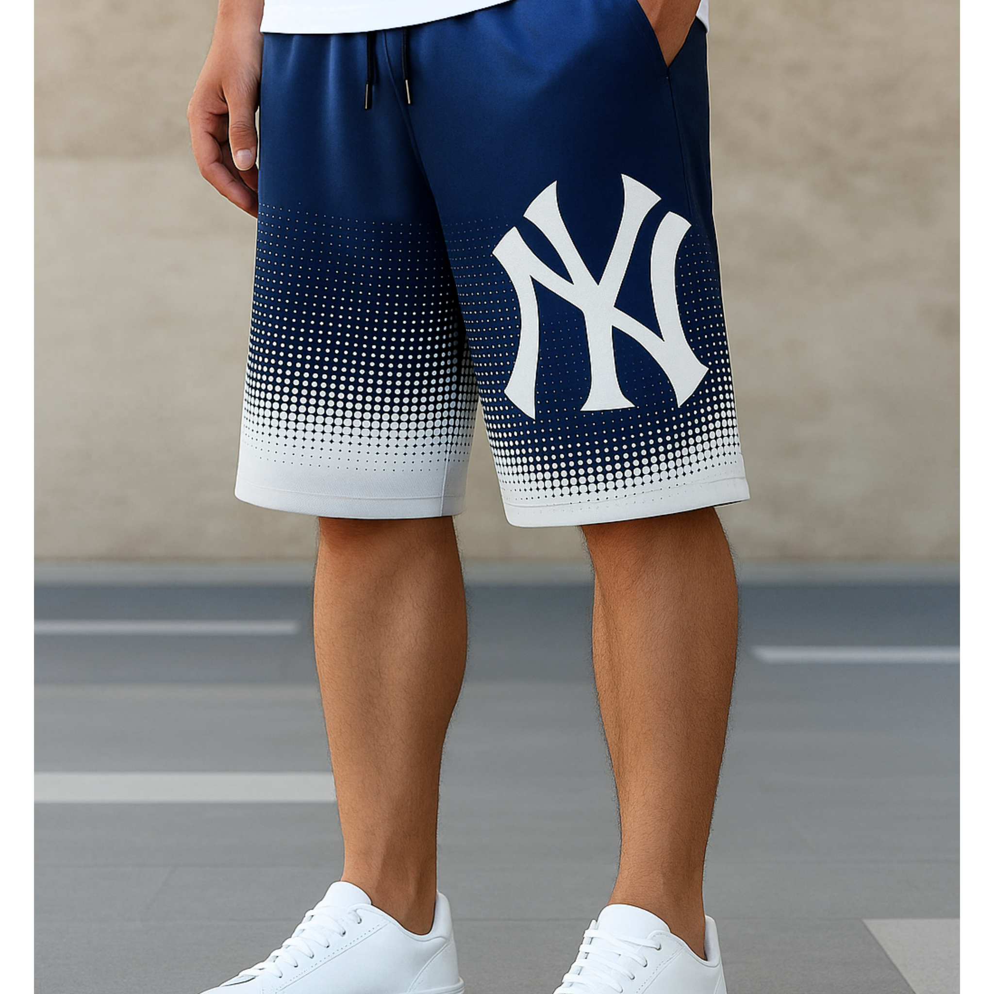 Men’s Blue NY Digital Printed Shorts – Soft & Comfortable (3319)