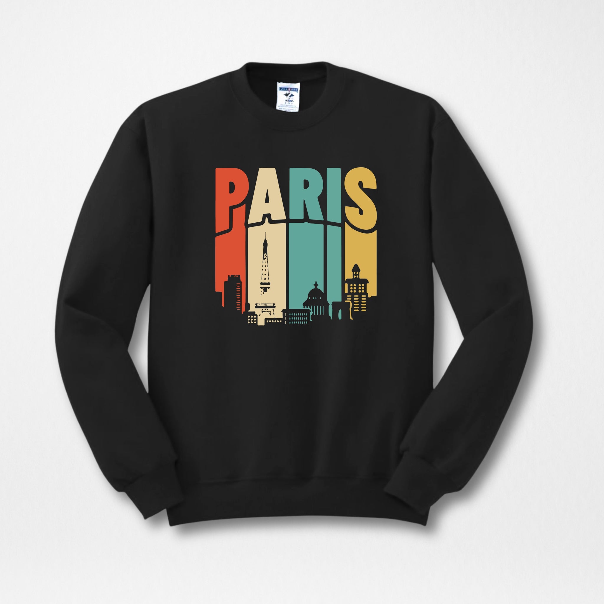 Black Men's Printed Sweatshirt – Warm and Stylish Fleece (3053)
