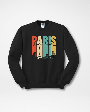 Black Men's Printed Sweatshirt – Warm and Stylish Fleece (3053)