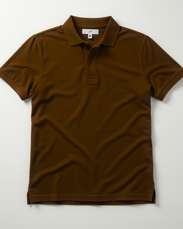 Dark Brown Polo Shirt – Premium Quality & Comfortable Wear (3205)