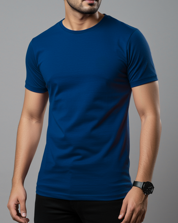 Navy Men’s Basic Tee – Jersey Fabric, Classic Fit, Everyday Comfort (3111)