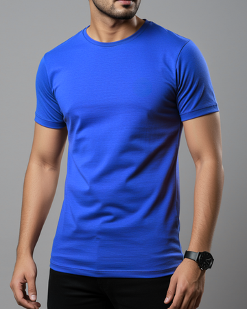 Royal Blue Men’s Basic Tee – Jersey Fabric, Classic Fit, Everyday Comfort (3260)