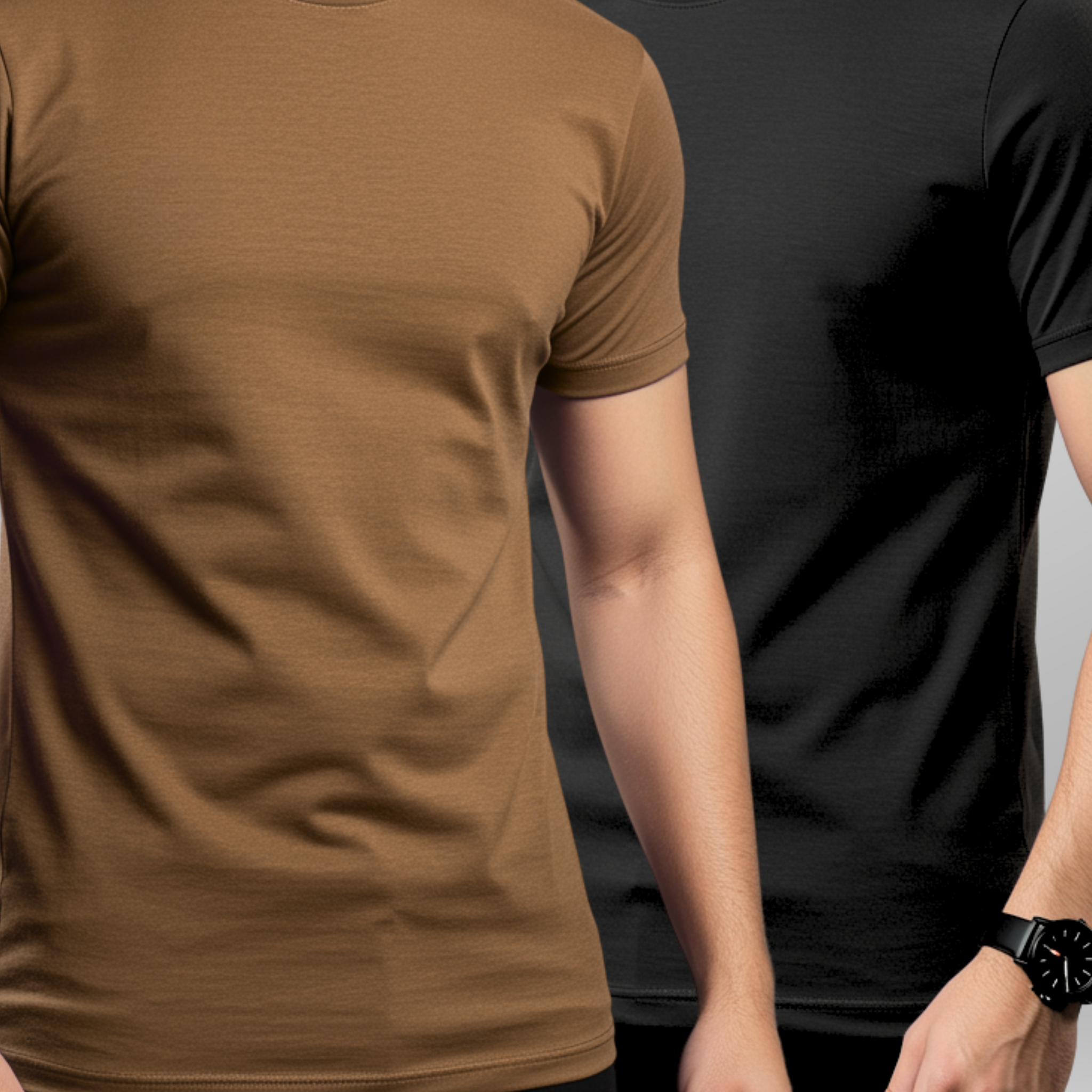Premium Pack Of 2 Plain T-Shirt/Tee for Men – Cotton Jersey Fabric (3154)