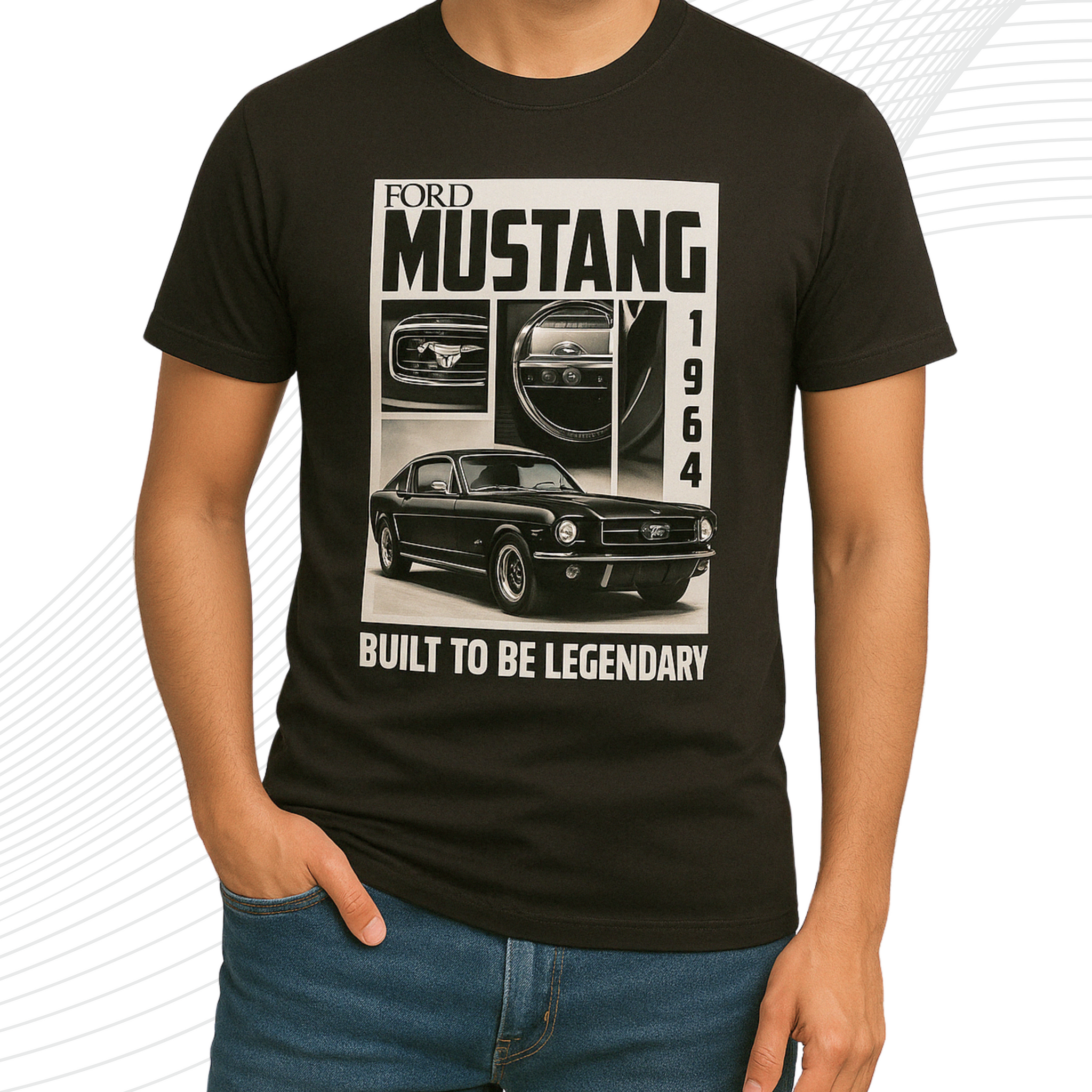 Premium 1964 Printed T-Shirt/Tee for Men – Cotton Jersey Fabric (3276)