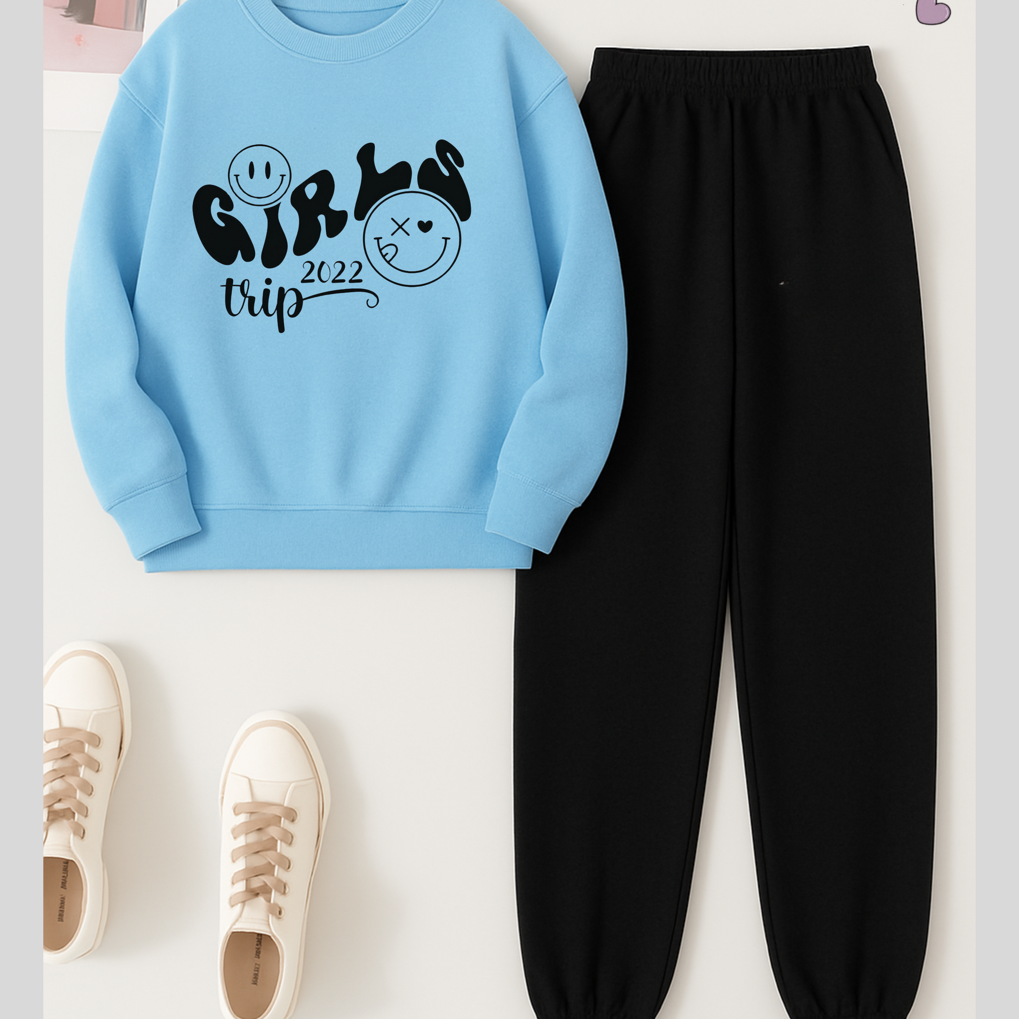 2 Pcs Girls Trip Winter TrackSuit (Code 3639)