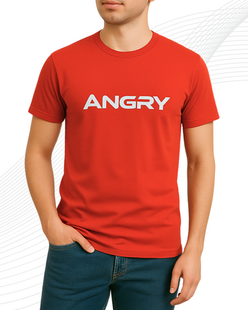 Premium Angry Printed T-Shirt/Tee for Men – Cotton Jersey Fabric (3267)