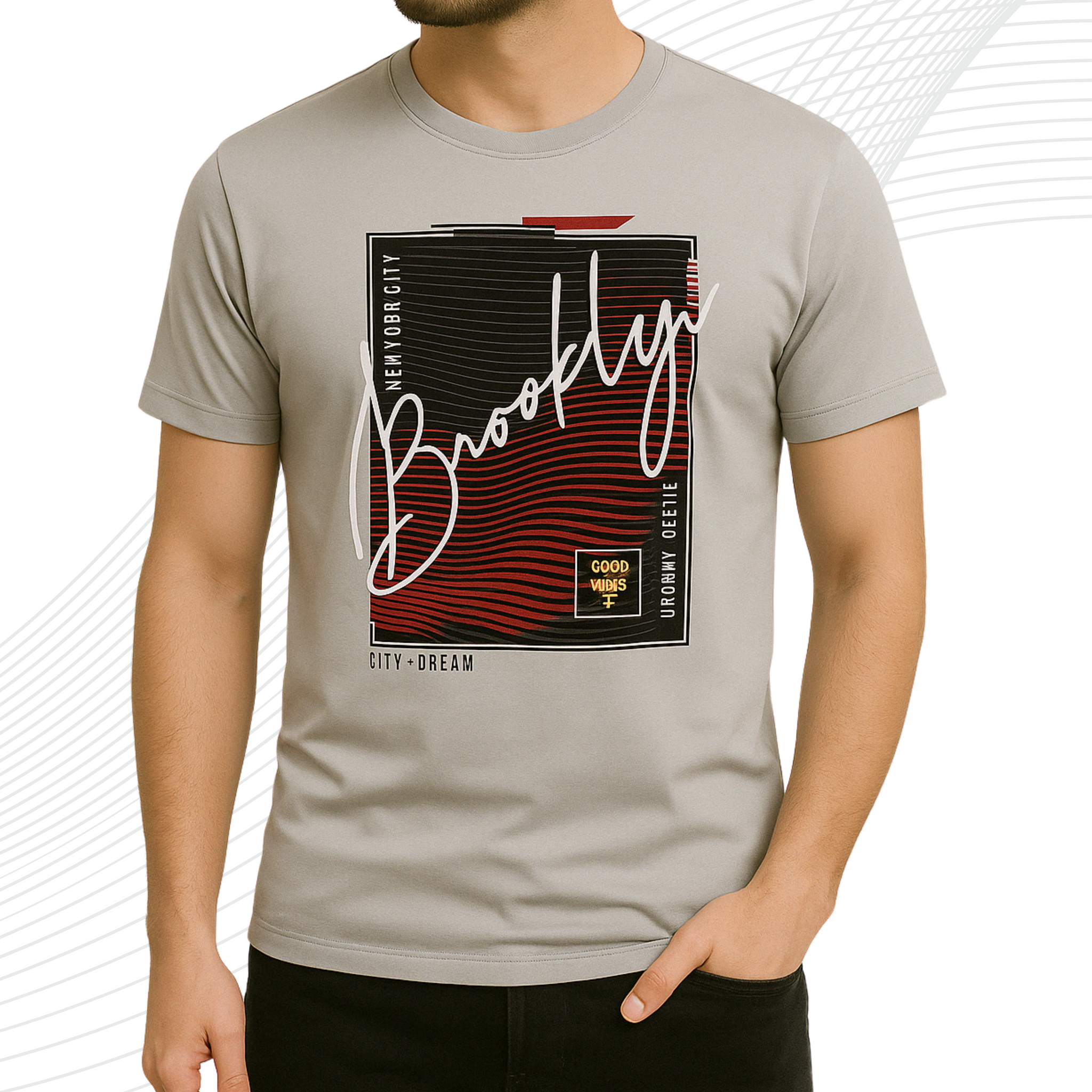 Premium CityDream Printed T-Shirt/Tee for Men – Cotton Jersey Fabric (3266)