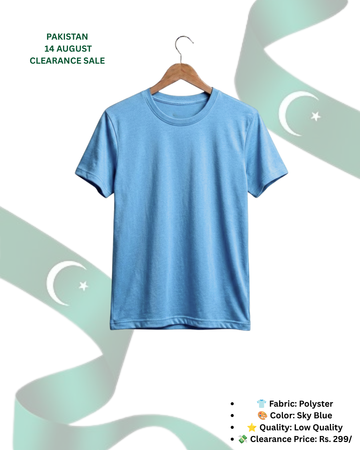 Sky Blue T-Shirt/Tee for Men – Cotton Jersey Fabric (Code 5541)