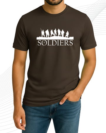 Premium Dark Brown Printed T-Shirt/Tee for Men – Cotton Jersey Fabric (Code 4299)