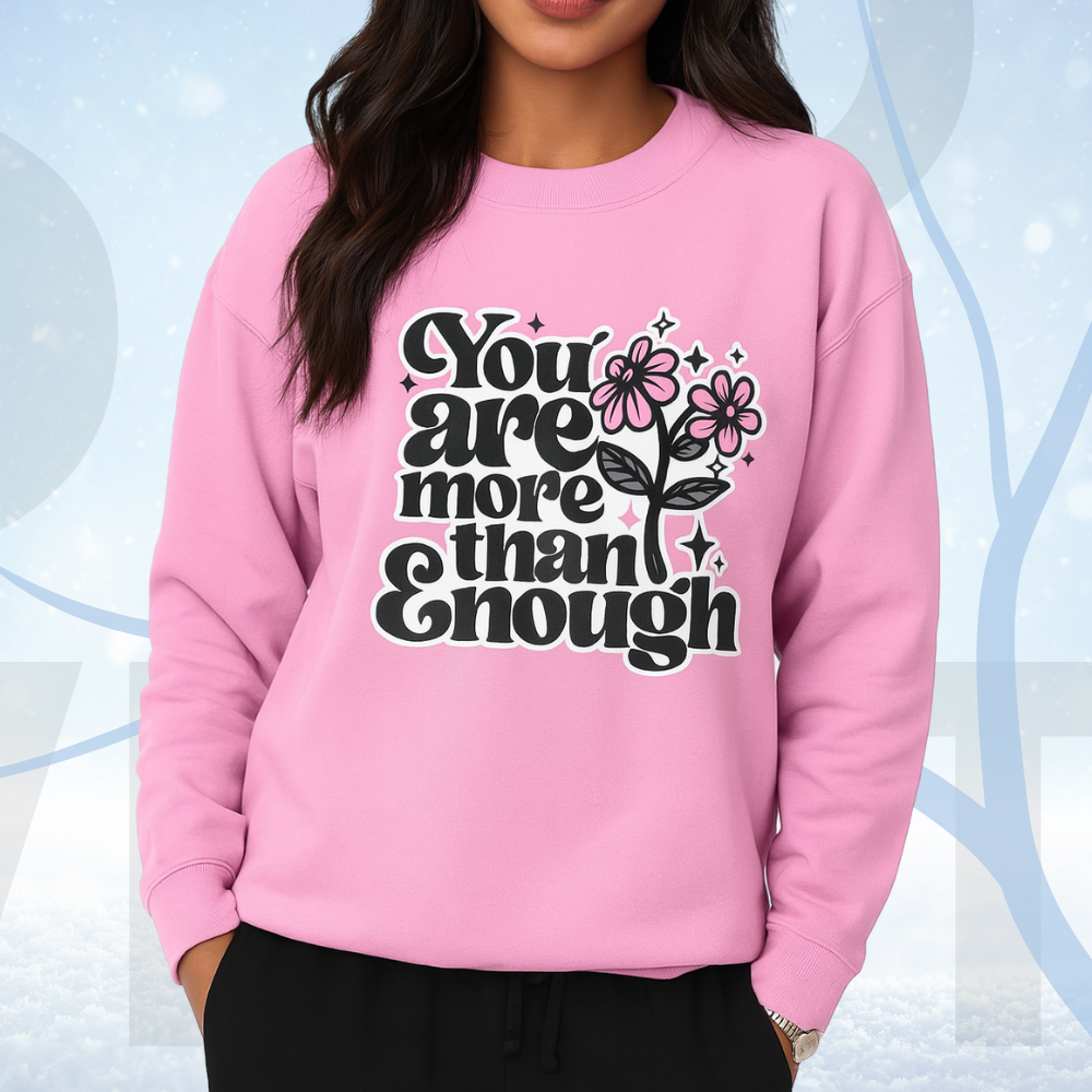 Pink Women's Printed Sweatshirt – Warm and Stylish Fleece (3469)