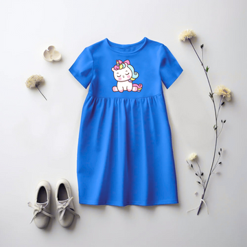 1 PCS GIRL'S FROCK - UNICORN (3023)