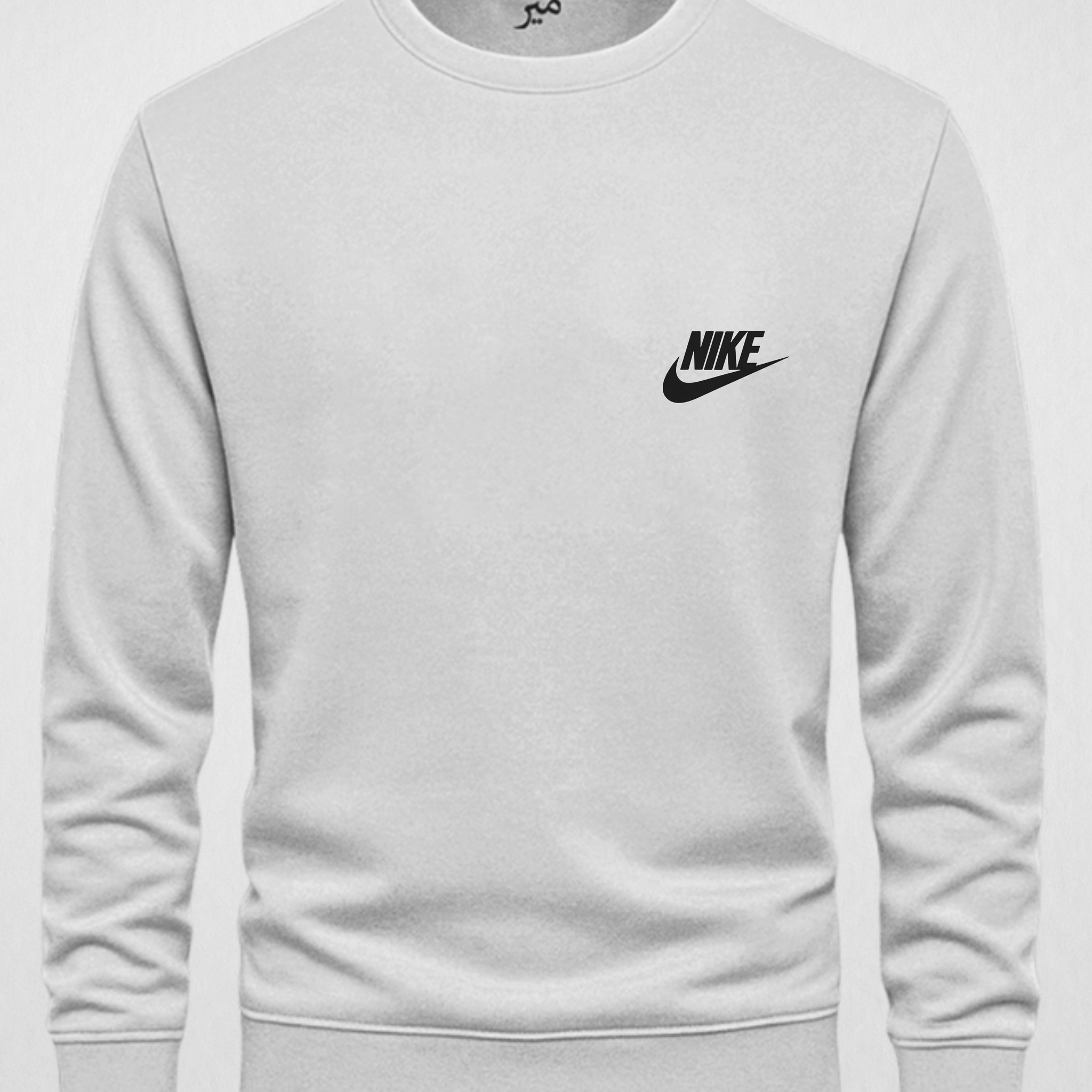 ONLY MEDIUM SIZE – White Men's Fleece Warm Sweatshirt (Code 3803)