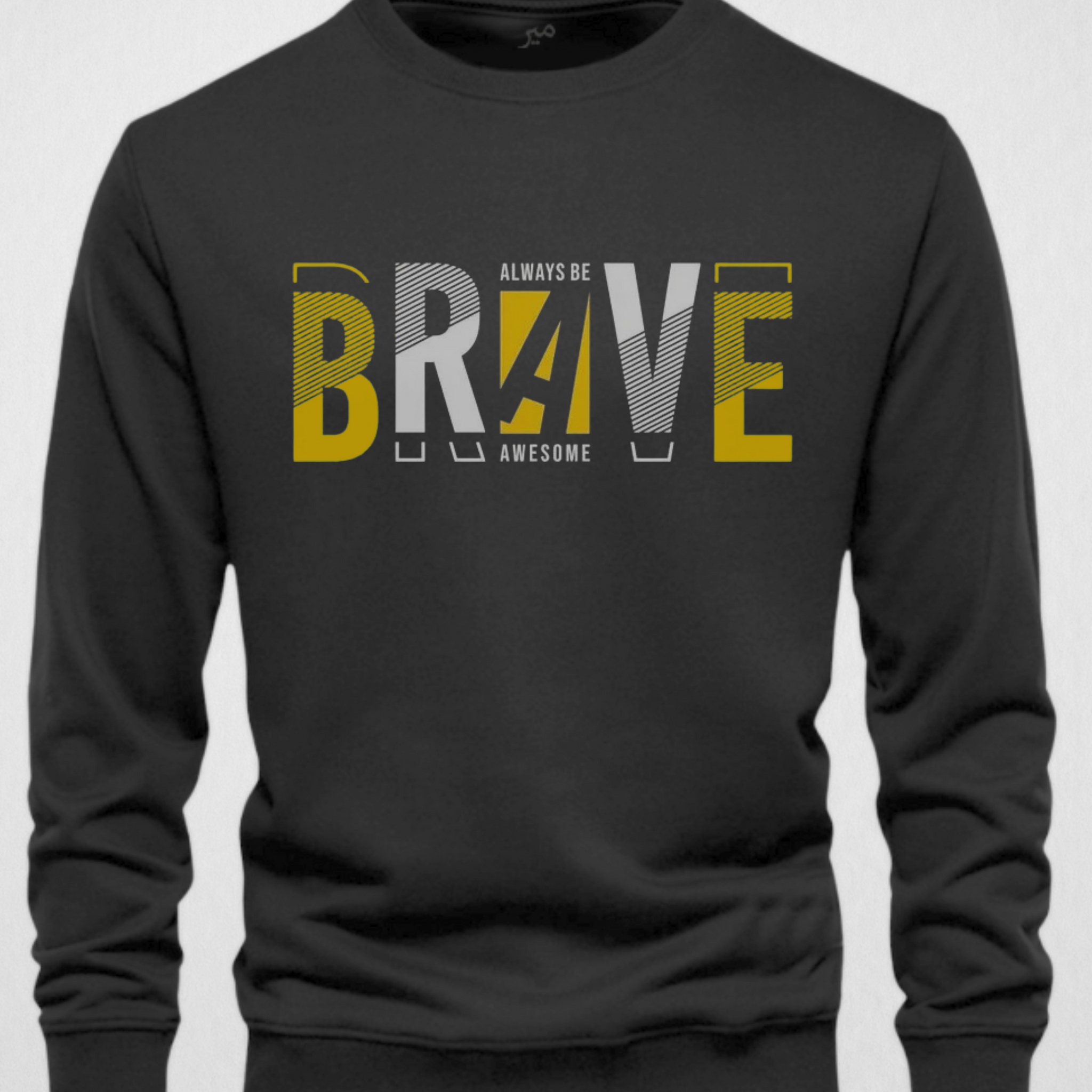 Charcoal Grey Men's Printed Sweatshirt – Warm and Stylish Fleece (3765)