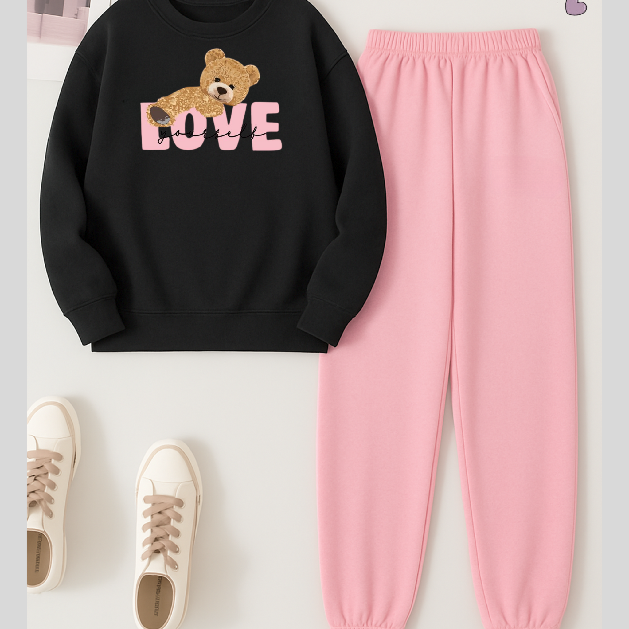 2 Pcs Love Winter TrackSuit (Code 3642)
