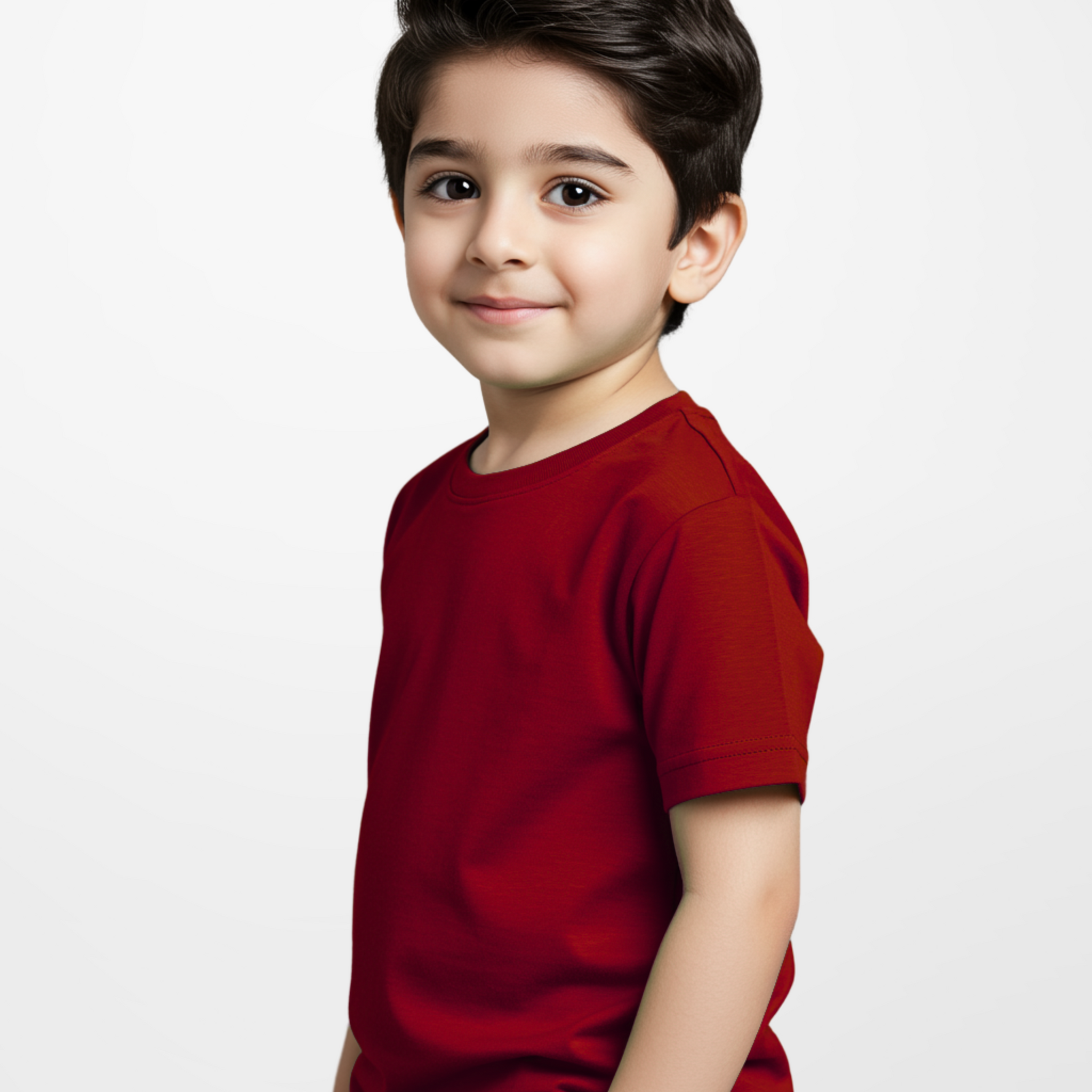 Premium Boys Maroon Cotton Jersey T-Shirt (3240)
