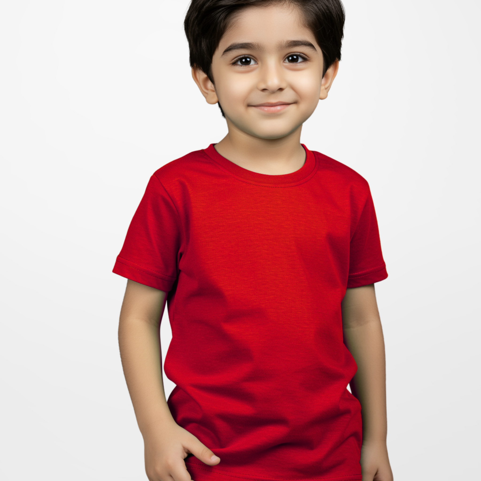 Premium Boys Red Cotton Jersey T-Shirt (3238)