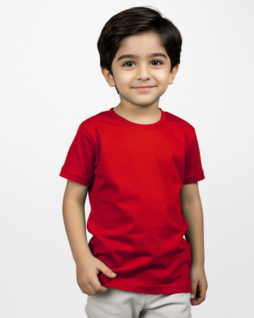 Premium Boys Red Cotton Jersey T-Shirt (3238)