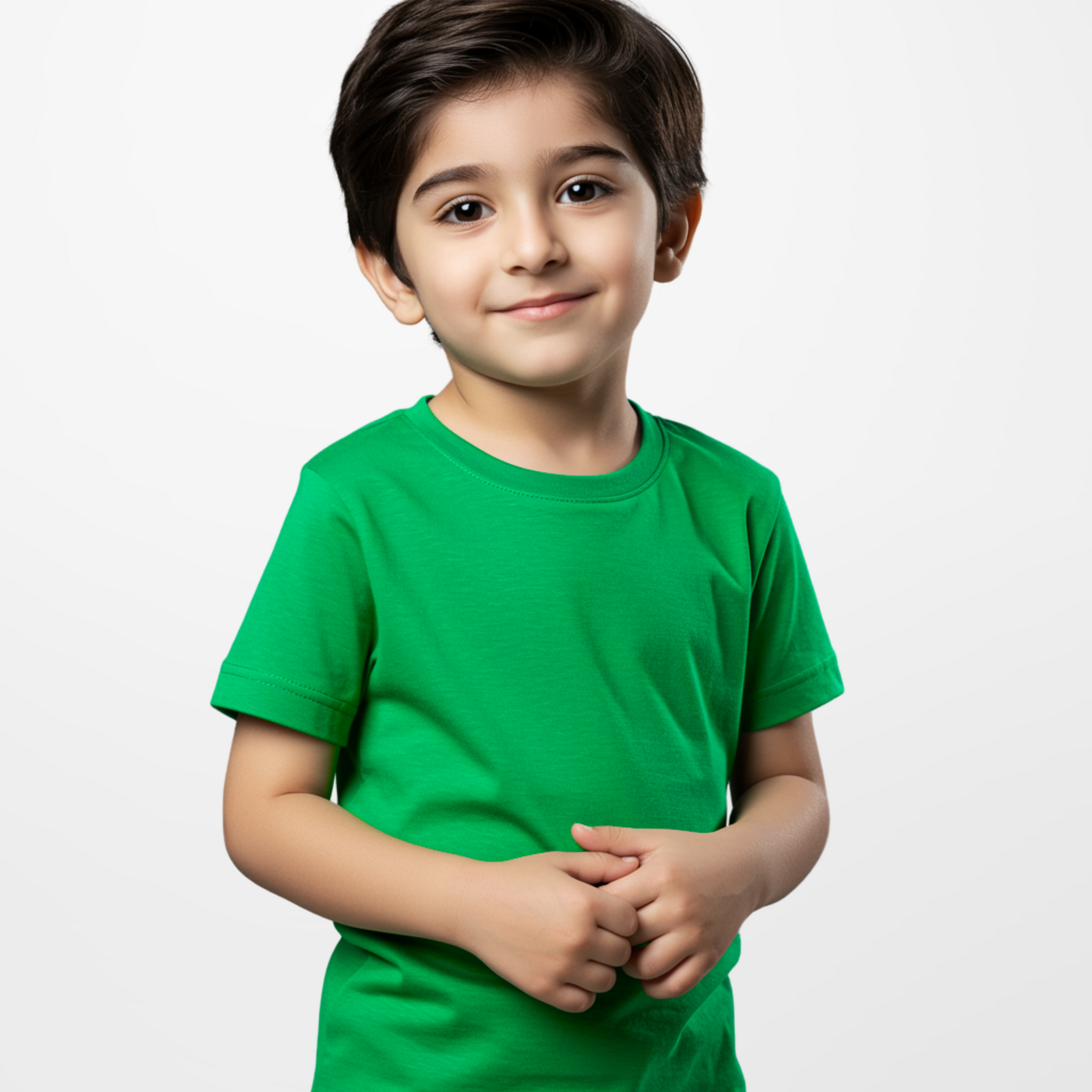 Premium Boys Parrot Green Cotton Jersey T-Shirt (3241)