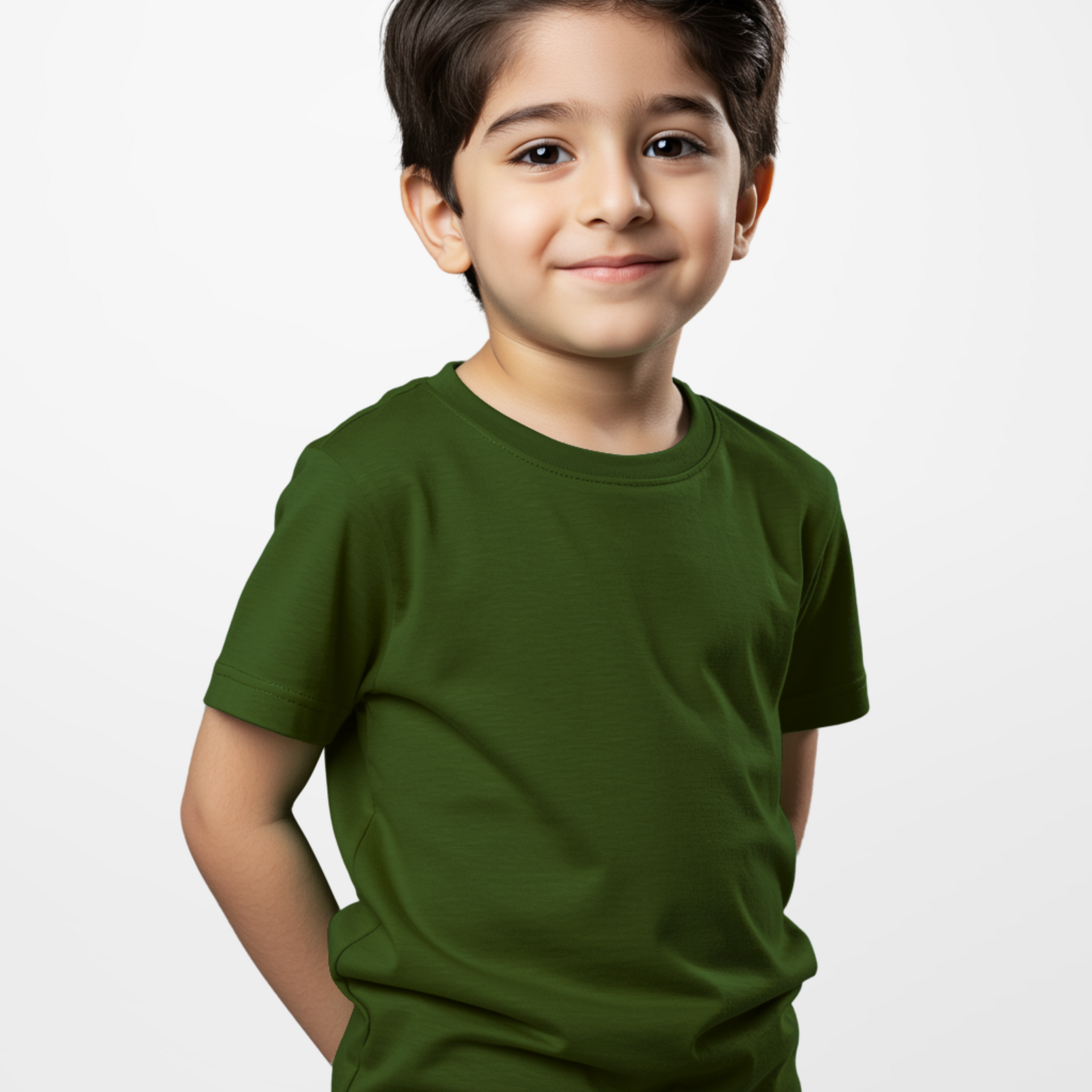 Premium Boys Olive Cotton Jersey T-Shirt (3242)