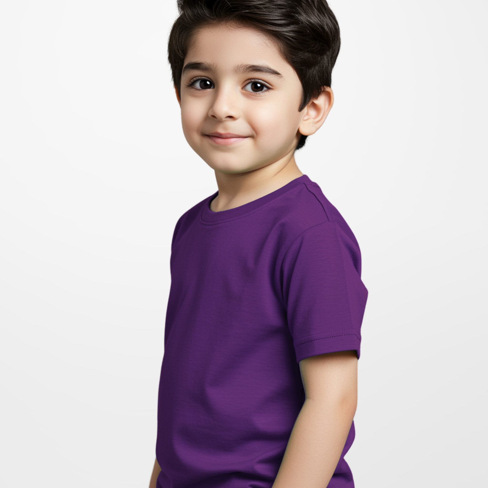 Premium Boys Purple Cotton Jersey T-Shirt (3247)