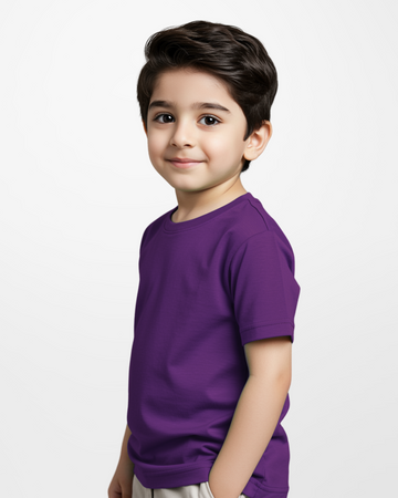 Premium Boys Purple Cotton Jersey T-Shirt (3247)