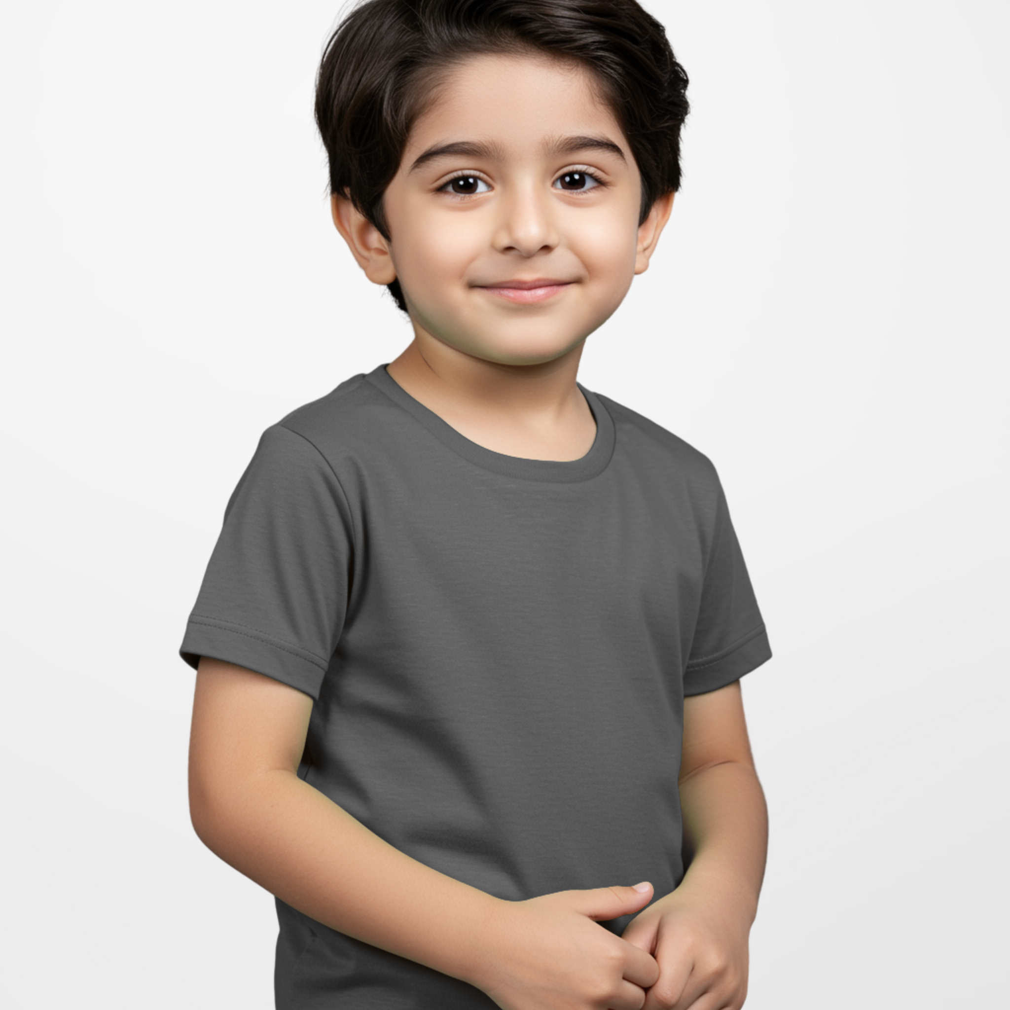 Premium Boys Dark Grey Cotton Jersey T-Shirt (3249)