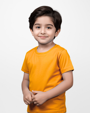 Premium Boys Musturd Cotton Jersey T-Shirt (3250)