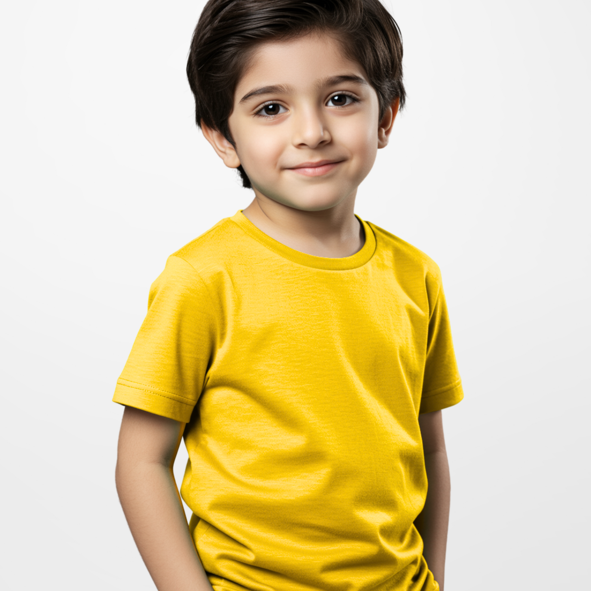 Premium Boys Yellow Cotton Jersey T-Shirt (3251)