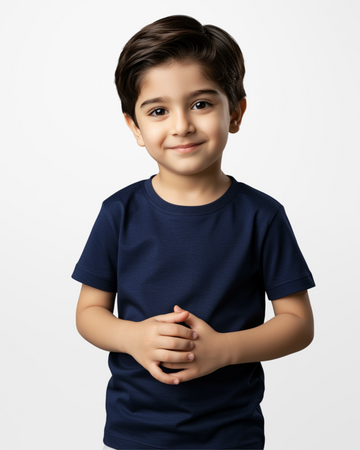 Premium Boys Navy Cotton Jersey T-Shirt (3252)