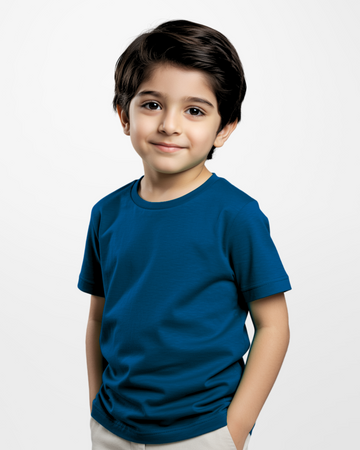 Premium Boys Petrolium Blue Cotton Jersey T-Shirt (3239)