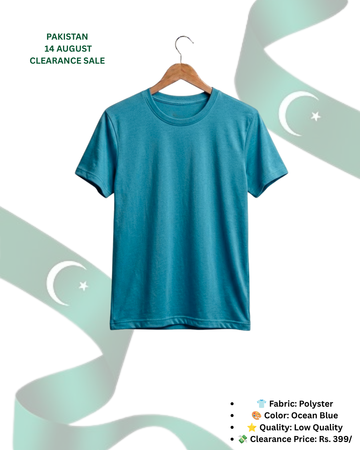 Ocean Blue T-Shirt/Tee for Men – Cotton Jersey Fabric (Code 5538)