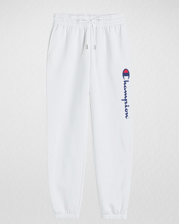 White Printed Sweatpants Warm & Comfortable Fleece (3516)