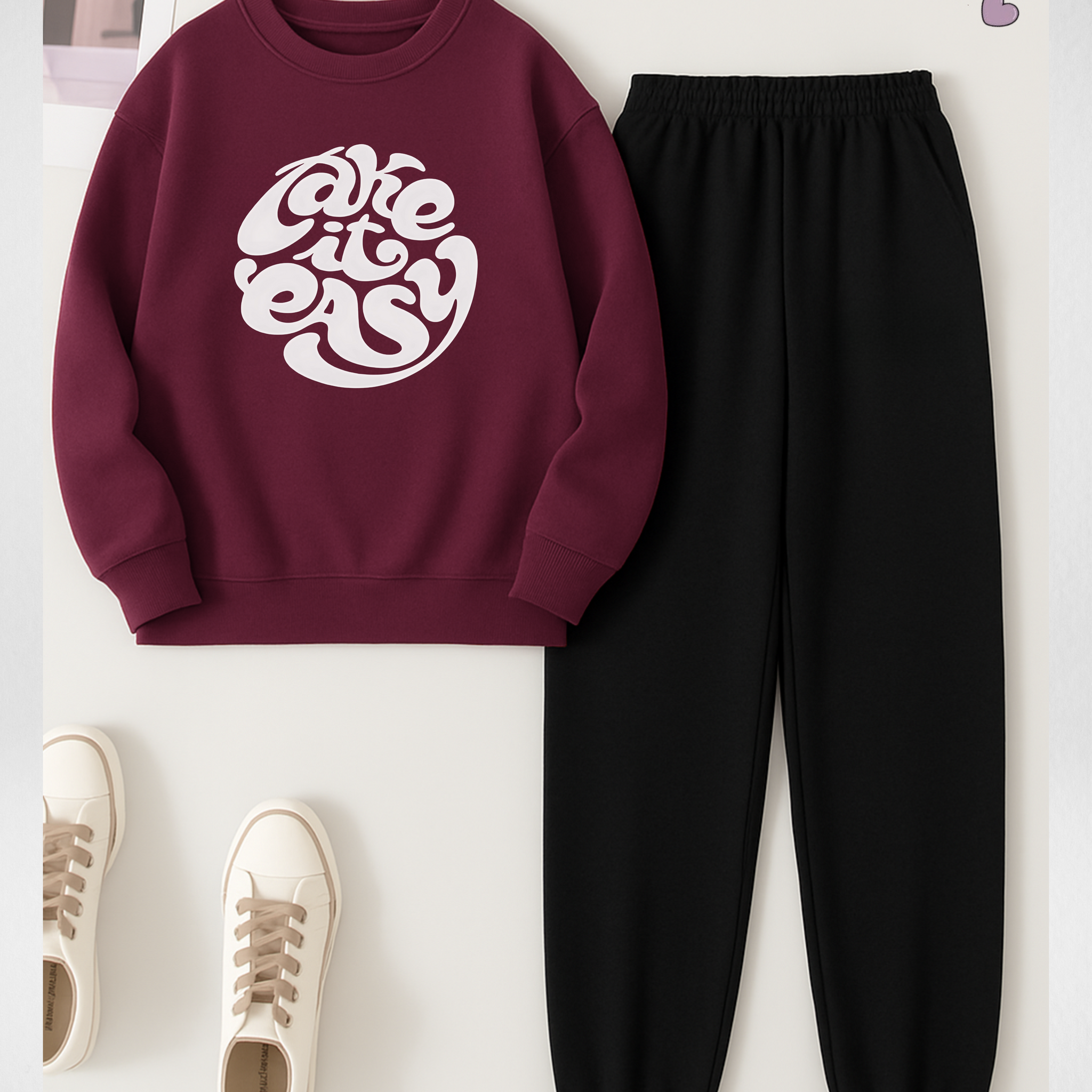 2 Pcs Take it Easy Winter TrackSuit (Code 3616)