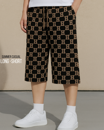 Men’s Fashionable Digital Printed Long-Shorts – Soft & Comfortable (3321)