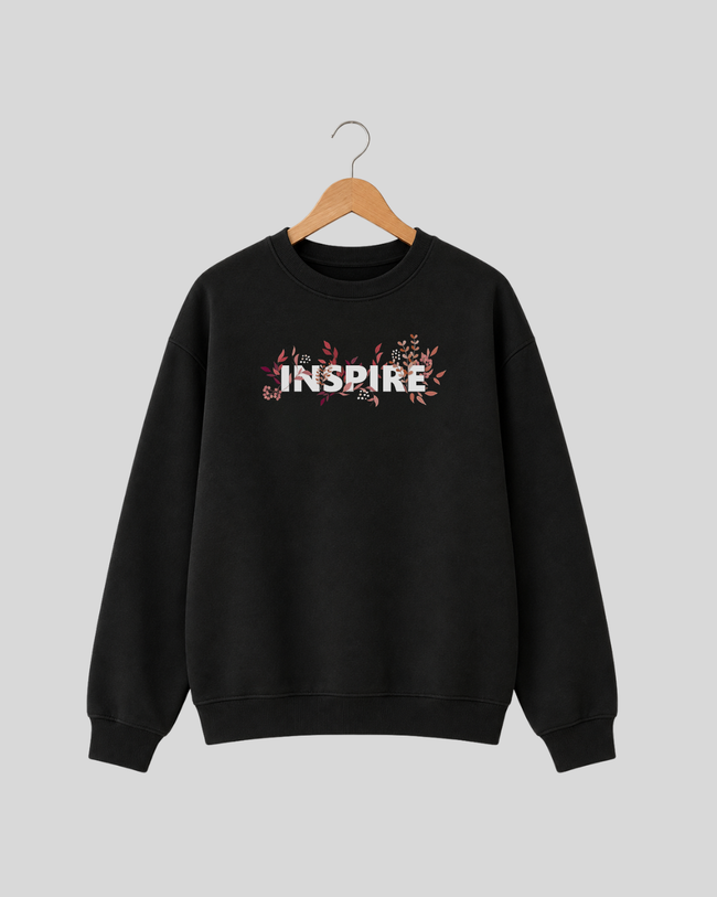 Women's Black Printed Sweatshirt (Code 5905)