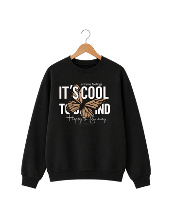 Women's Black Printed Sweatshirt (Code 5900)