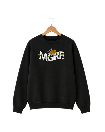 Women's Black Printed Sweatshirt (Code 5907)