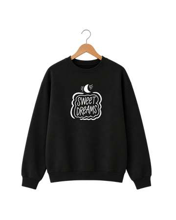 Women's Black Printed Sweatshirt (Code 5912)