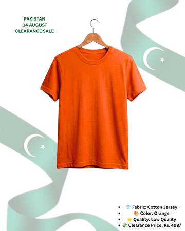 Orange T-Shirt/Tee for Men – Cotton Jersey Fabric (Code 5516)