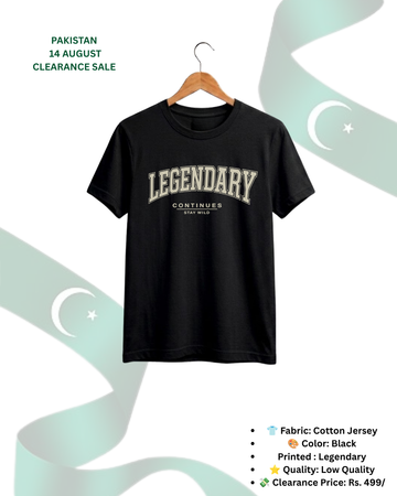 Black Printed T-Shirt/Tee for Men – Cotton Jersey Fabric (Code 5520)