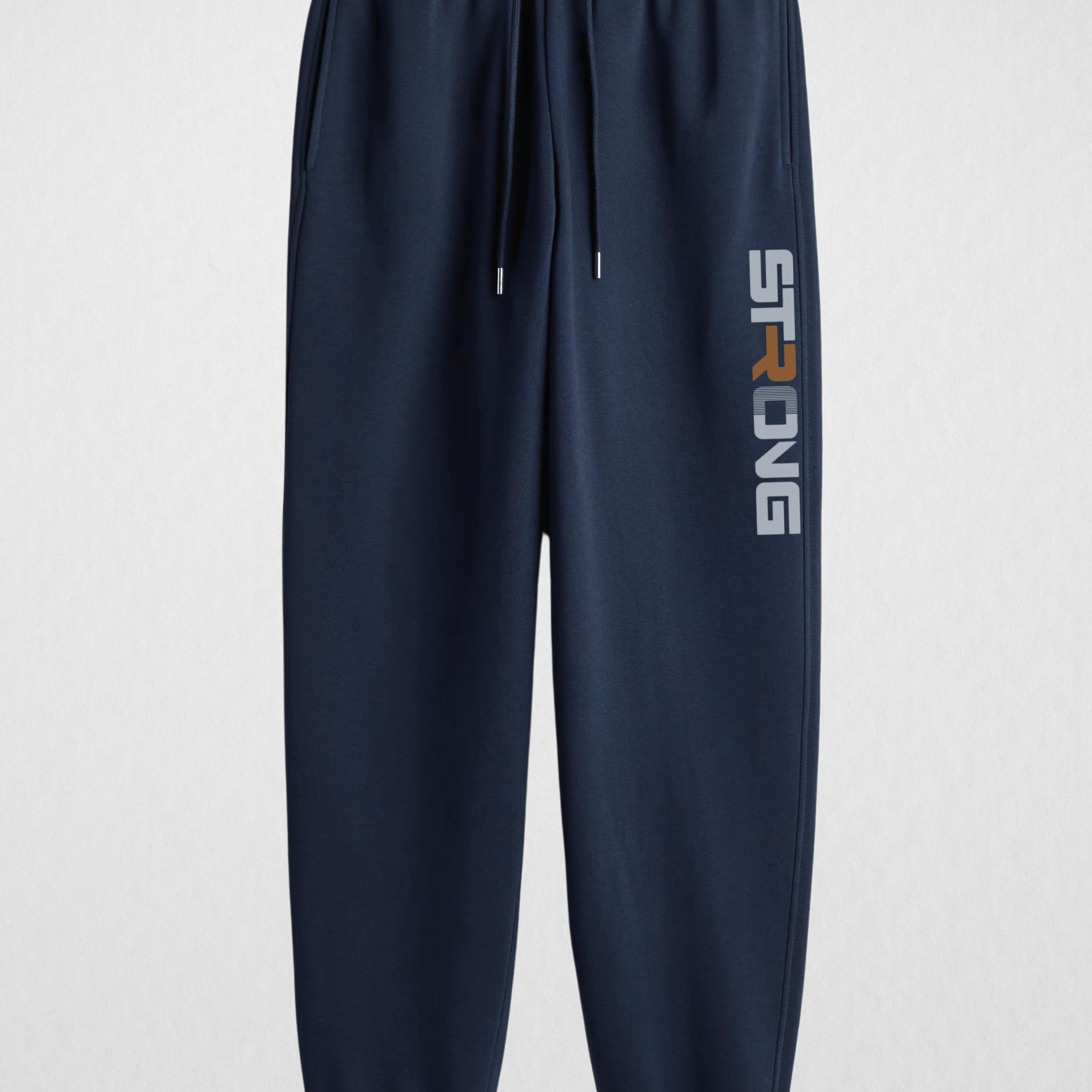 Navy blue Printed Sweatpants Warm & Comfortable Fleece (3518)