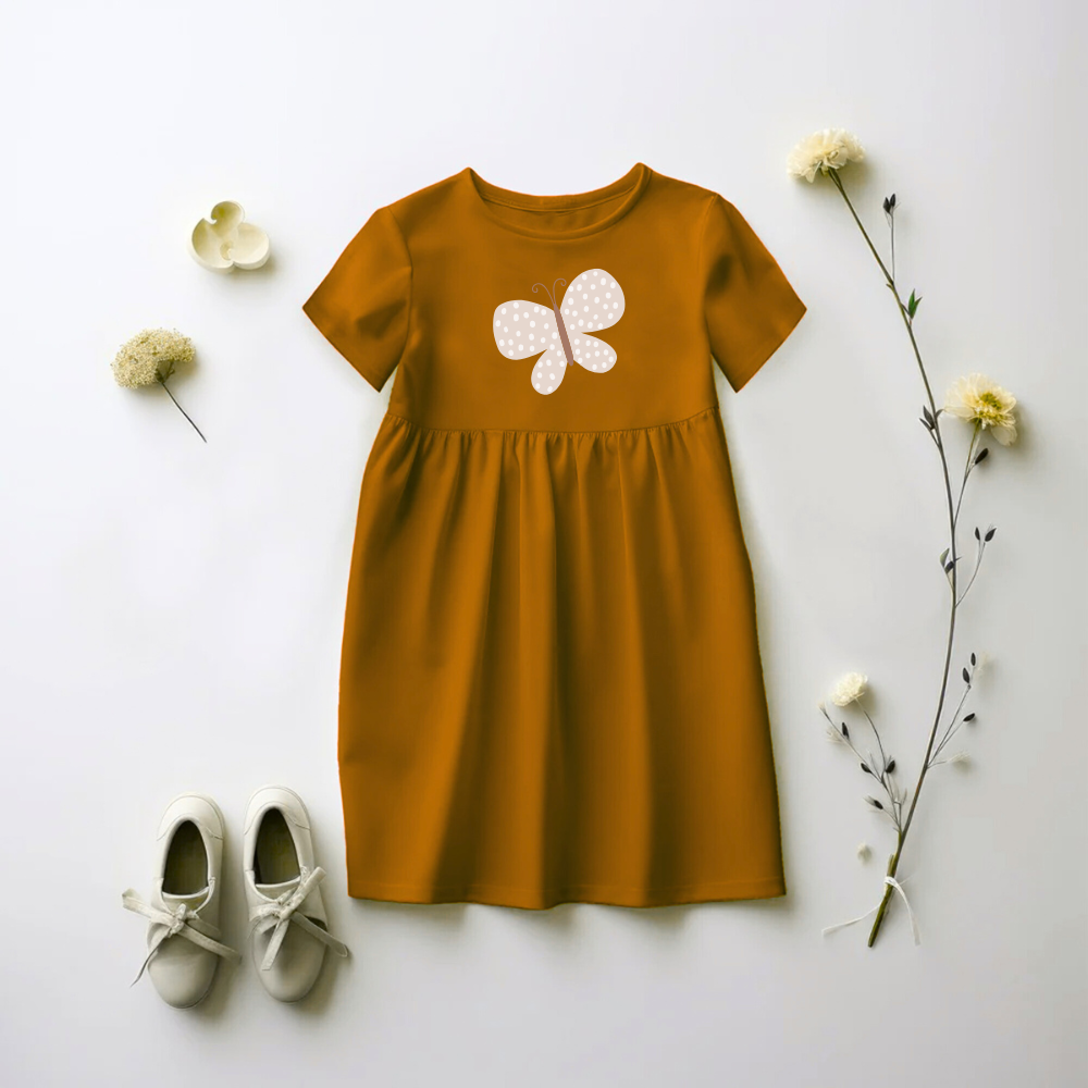 1 PCS GIRL'S FROCK - BUTTERFLY (3026)