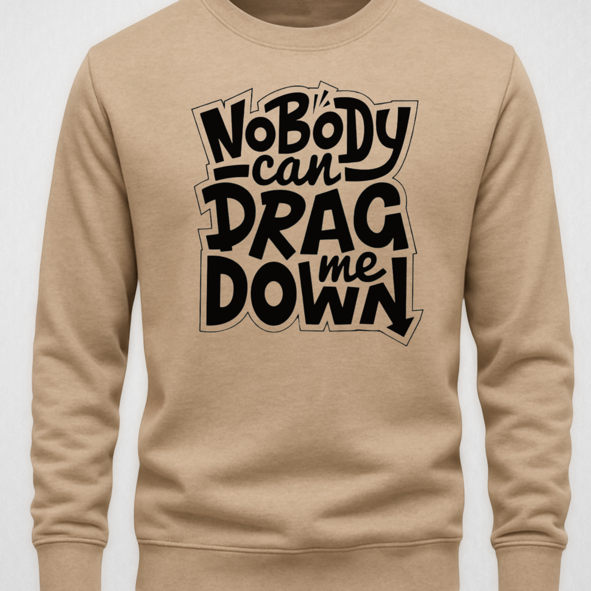 Beige Men's Printed Sweatshirt – Warm and Stylish Fleece (3767)