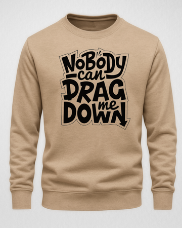 Beige Men's Printed Sweatshirt – Warm and Stylish Fleece (3767)