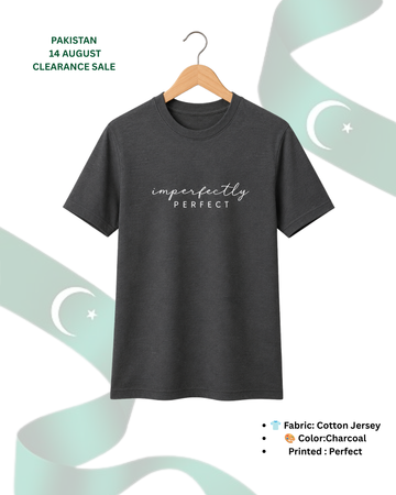 Charcoal Imperfect T-Shirt/Tee for Men – Cotton Jersey Fabric (Code 5496)