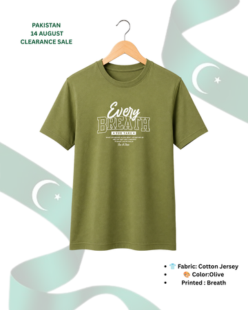 Premium Every Breath Printed T-Shirt/Tee for Men – Cotton Jersey Fabric (Code 5445)