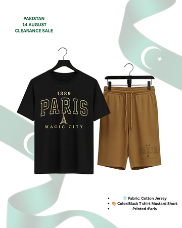 Paris Co-Ord Set T-Shirt With Short (Code 5136)